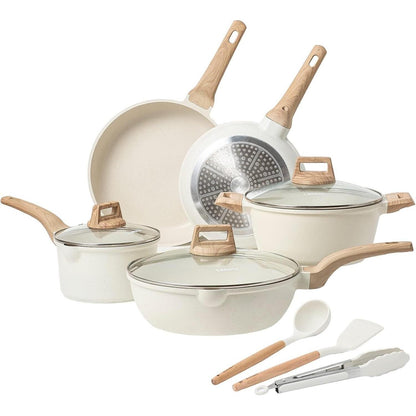 CAROTE Topfset 11-teilig, Antihaft-Beschichtung, Induktion
