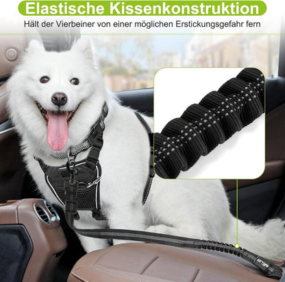 Hundegurt Auto 2 Stück Hunde Sicherheitsgurt Einstellbar Lang Kurz