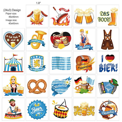 HOWAF Oktoberfest Temporäre Tattoos 72er Set Bavarian Aufkleber Kinder Erwachsene Party Deko