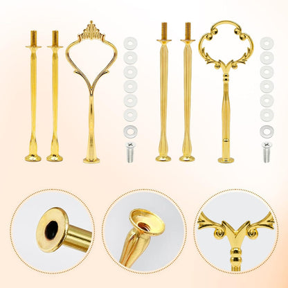 6er Set Goldene Etagere Stangen Metall Tortenständer Halter