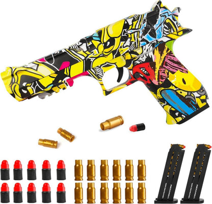 Spielzeugpistole Graffiti-Design mit Schaumstoffkugeln 60 Stück