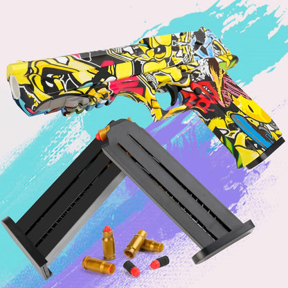 Graffiti Spielzeugpistole mit Schaumblaster und Hüllenauswurf