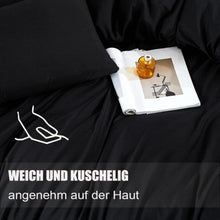2er Set Schwarz Mikrofaser Kissenbezug 40x80 cm