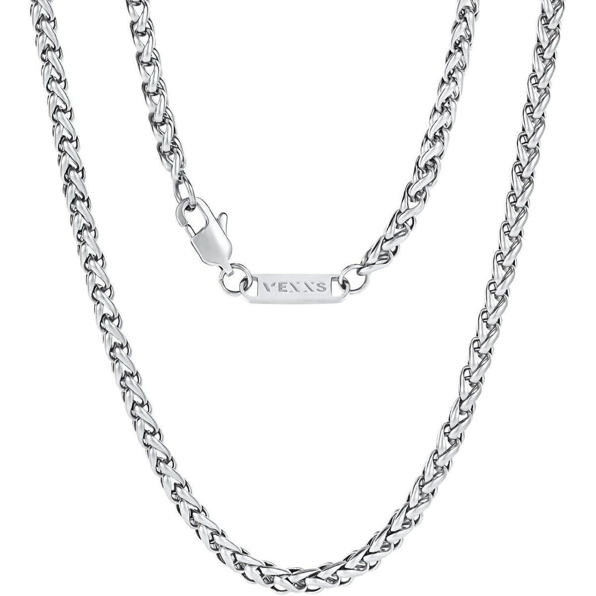 Herren Halskette Panzerkette 18K Gold Vergoldet 4mm 46cm