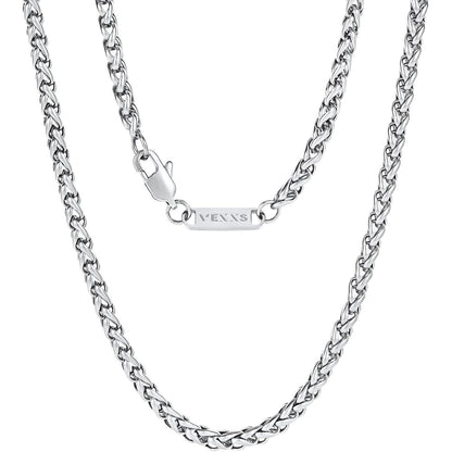 Herren Halskette Panzerkette 18K Gold Vergoldet 4mm 46cm