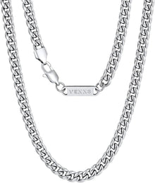 Herren Panzerkette 18K Gold Cuban Halskette Hip Hop Damen Silber