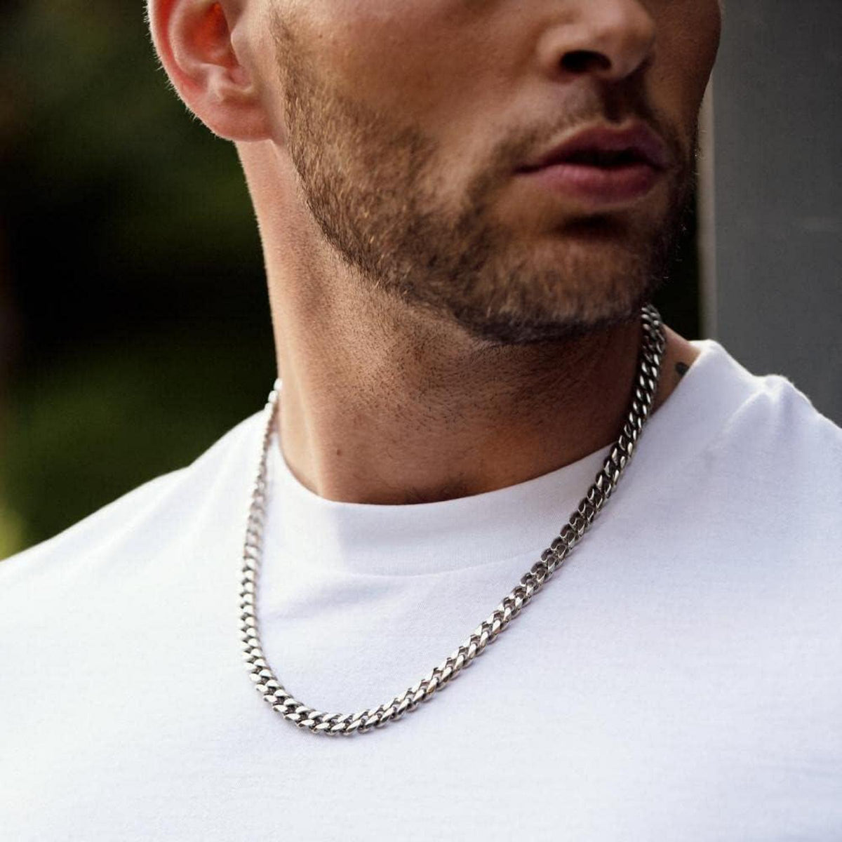 Herren Panzerkette 18K Gold beschichtet, 6mm, 46cm