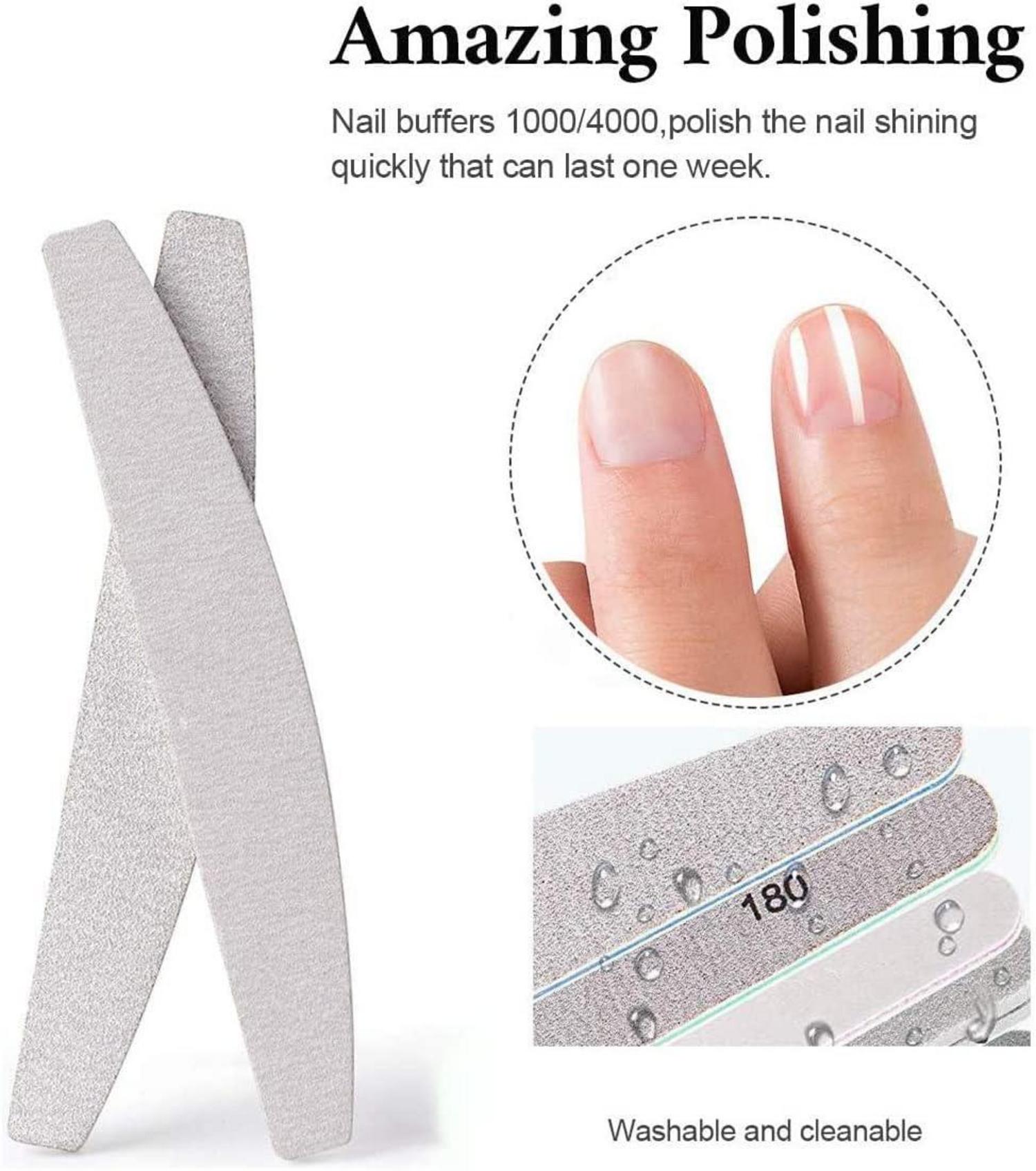 Nagelfeilen Set 100/180 für gelnägel Maniküre 5 Stück