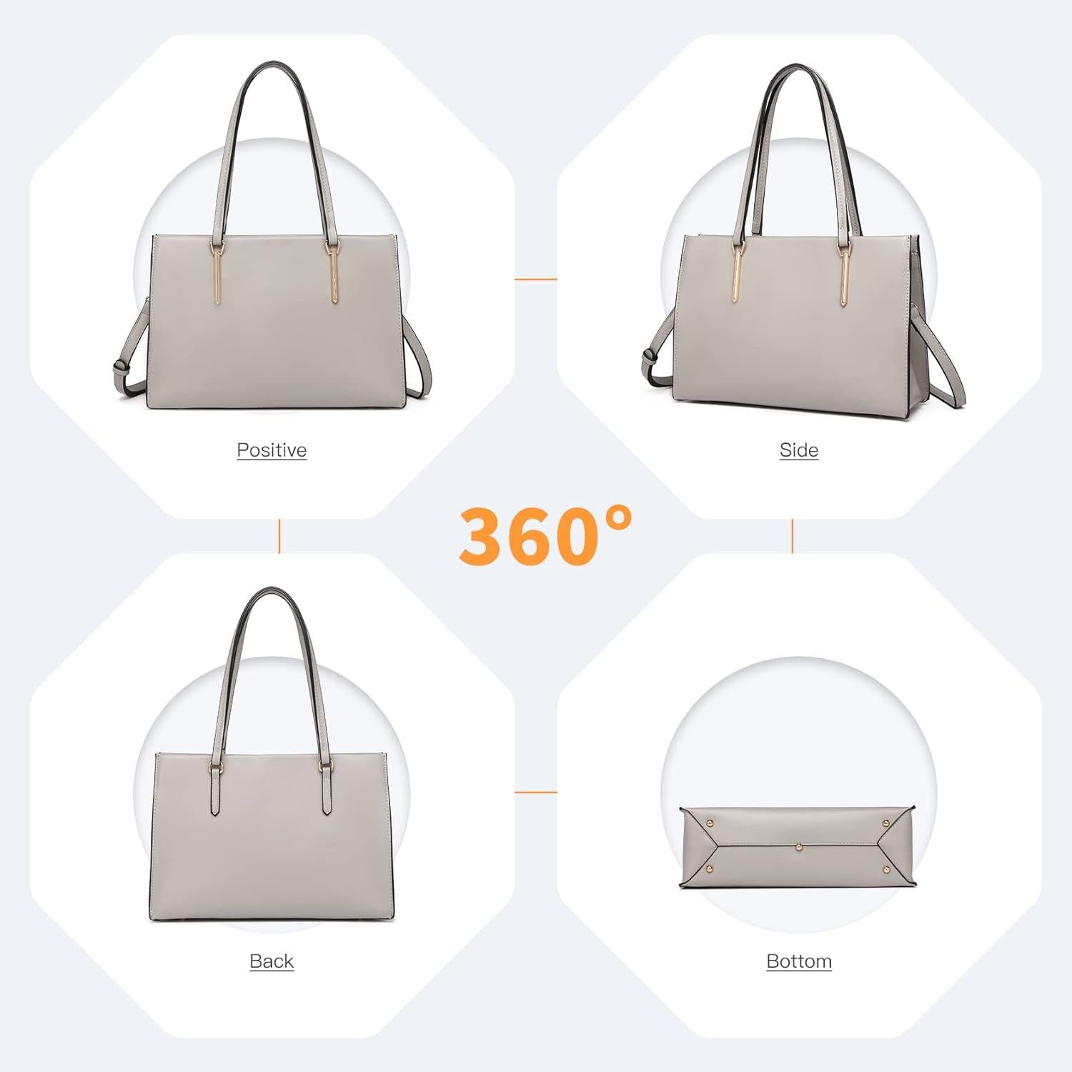 Schultertasche Damen Henkeltasche Groß Handtasche Elegant PU Leder