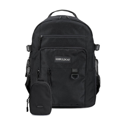 Laptop Rucksack 15.6 Zoll – Schulrucksack Daypack Schwarz