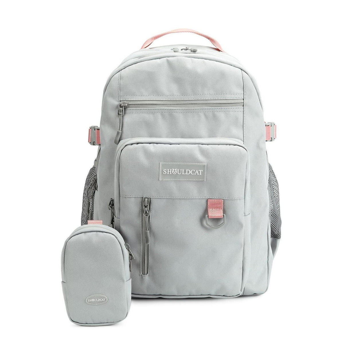 Rucksack mit Laptopfach 15.6 Zoll – Grauer Schulrucksack für Mädchen & Jungen