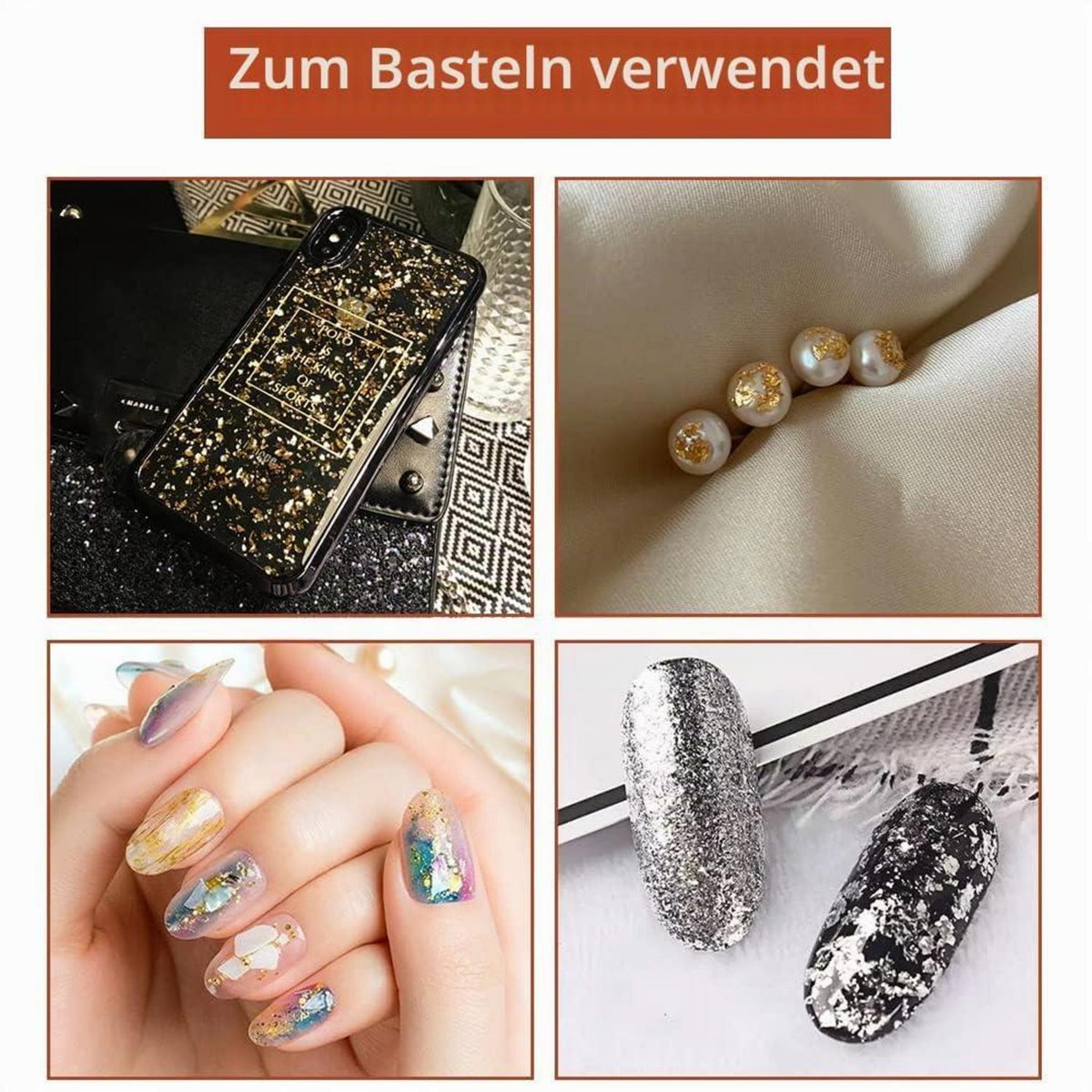 120 Blatt Imitation Blattgold – 3 Farben zum Basteln & Dekorieren
