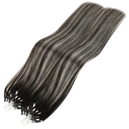 Echthaar Microring Extensions Balayage 45cm – 50g