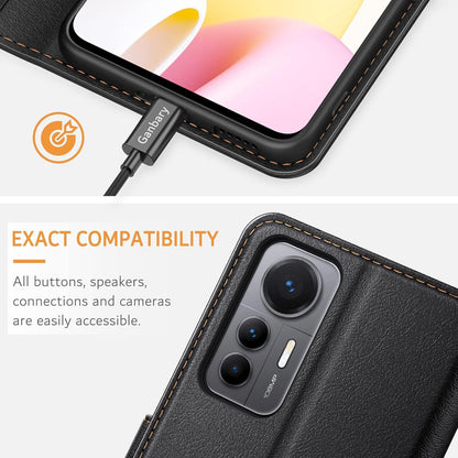 Leder Klapphülle für Xiaomi 12 Lite mit Kartenschlitz und Standfunktion