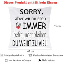 Geschenke für Freundin Kissenbezug 45x45cm Geburtstag