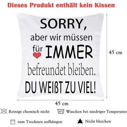 Geschenke für Freundin Kissenbezug 45x45cm Geburtstag