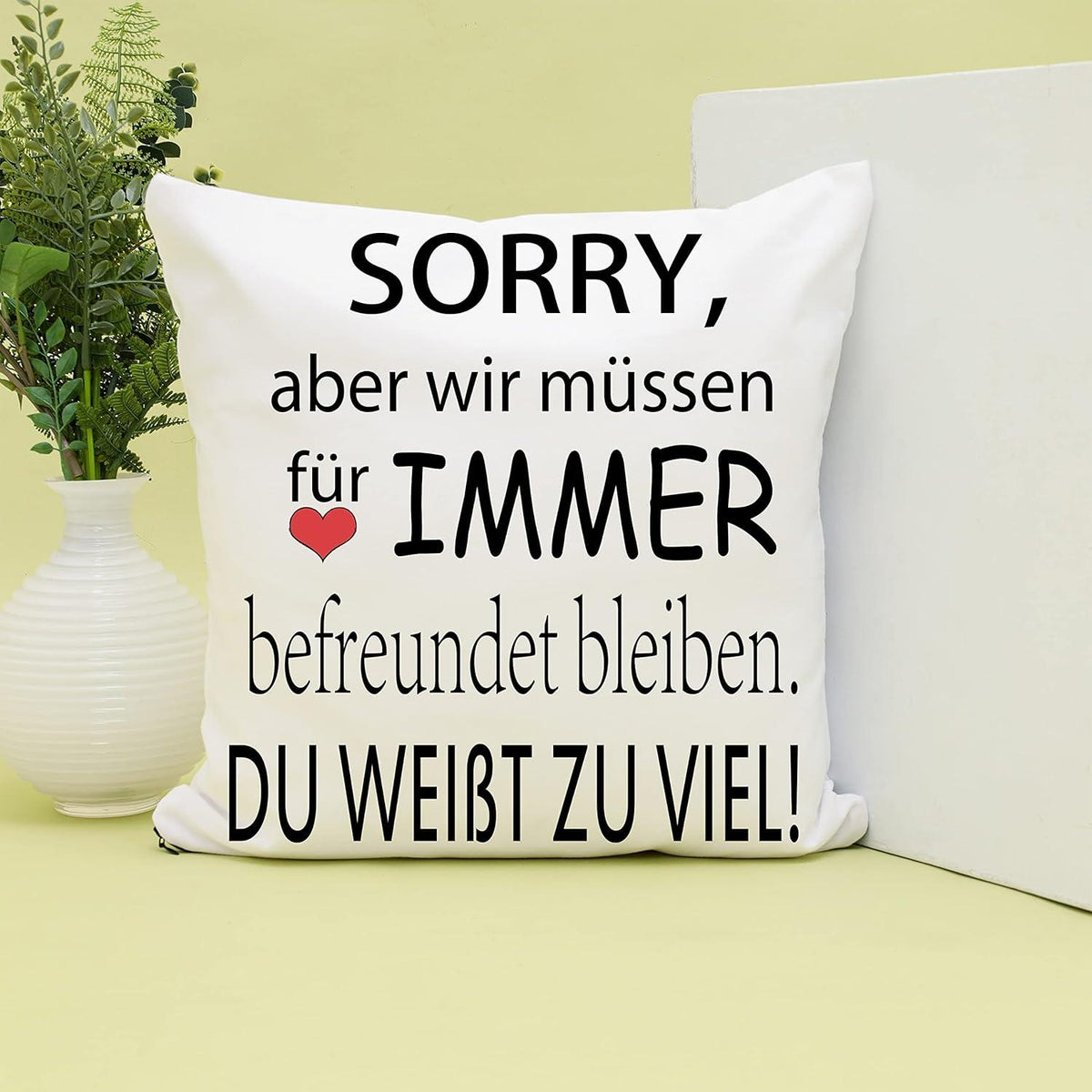 Merclix Freundin Kissenbezug 45x45cm Geburtstag Weihnachten BFF