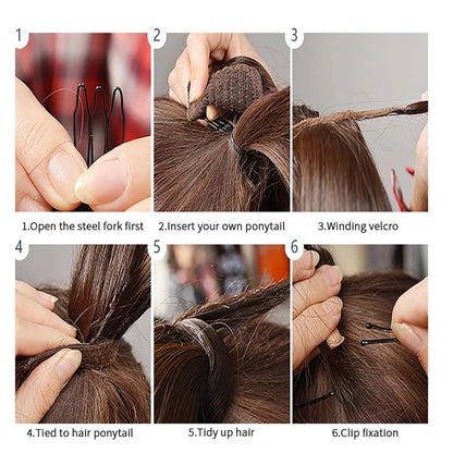 Lockiger Pferdeschwanz Clip-in Extension – Gebleichtes Blond & Sandy Blonde