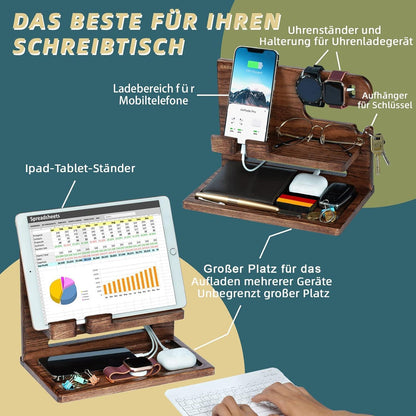 Holz Organizer Männer Weihnachtsgeschenk, Phone