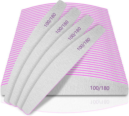 50 Stück Nagelfeilen 100/180 professionelles Nagelfeilen Set