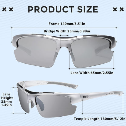 Polarisierte Sport Sonnenbrille für Herren TR90 Frame UV400