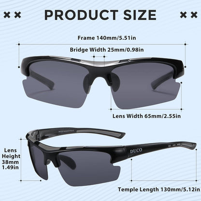 Polarisierte Sport Sonnenbrille TR90 Rahmen für Herren