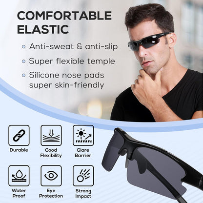 Polarisierte Sport Sonnenbrille TR90 Rahmen für Herren