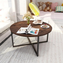 Runder Couchtisch Schwarz Metall Holztisch Industrie Design