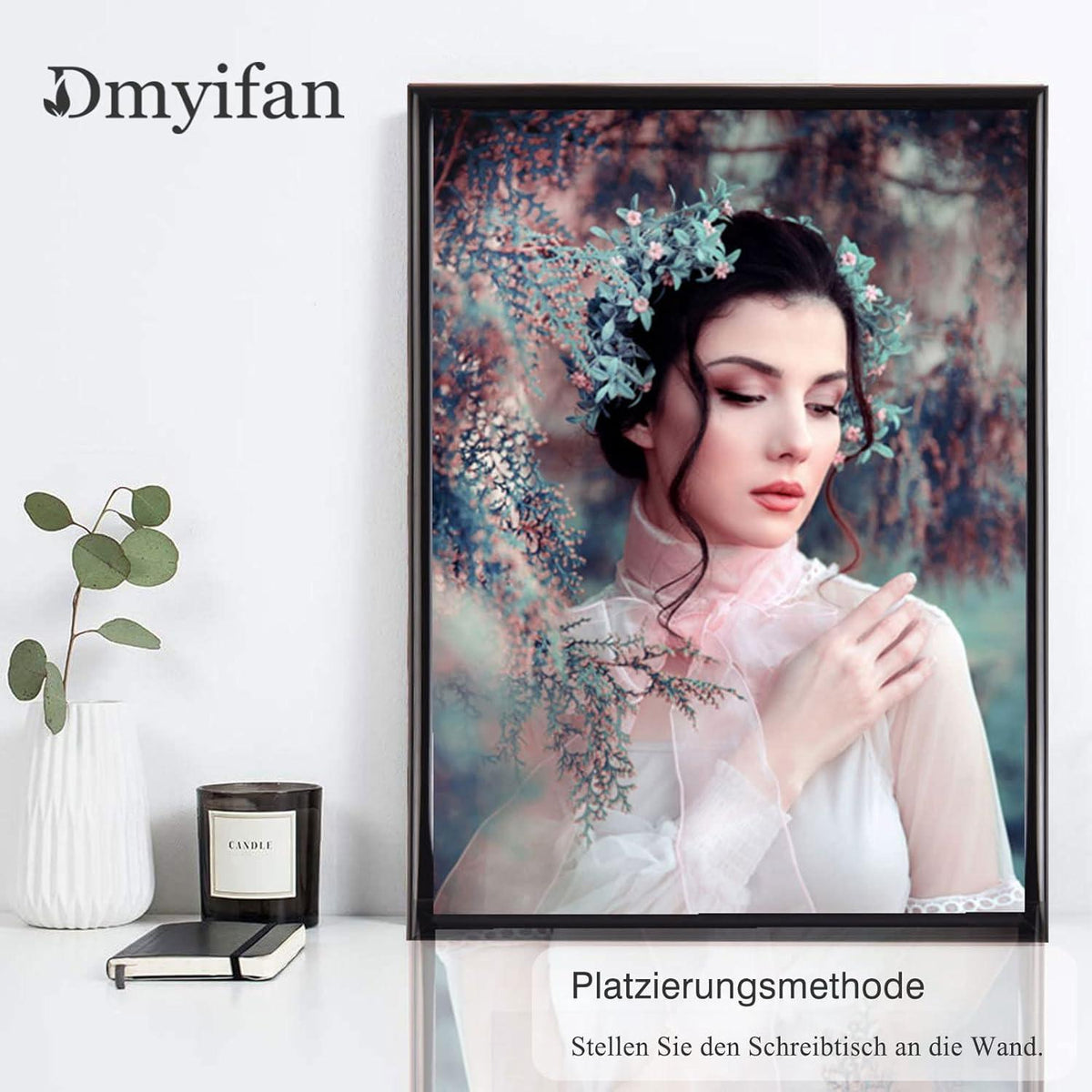Schwarze Fotorahmen DIN A4 5er Set Plexi-Glas Portraitrahmen