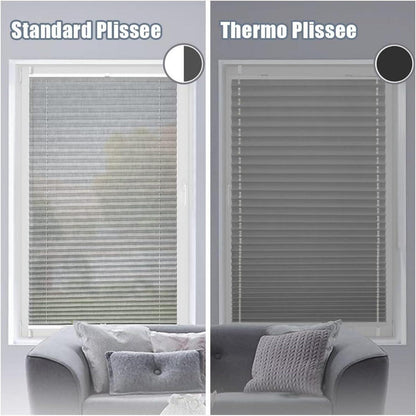 Verdunkelndes Plissee ohne Bohren Klemmfix Hellgrau 50x100 cm
