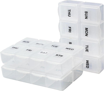 Tablettenbox 7 Tage Pillendose Medikamentenbox mit Reißverschluss