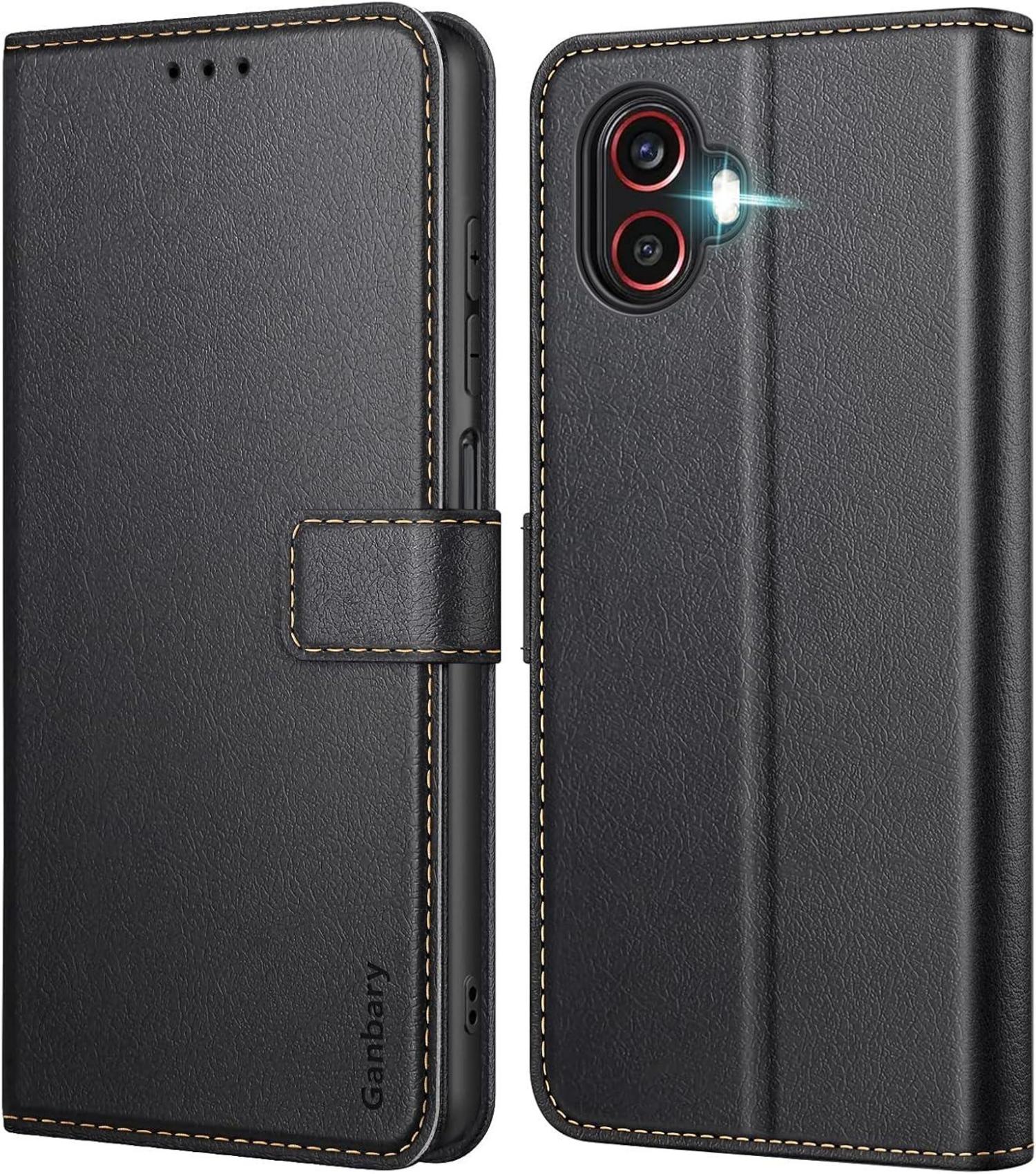Schwarze Handyhülle für Samsung Galaxy Xcover6 Pro - Premium Leder