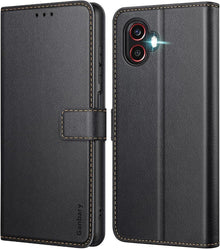 Schwarze Handyhülle für Samsung Galaxy Xcover6 Pro - Premium Leder