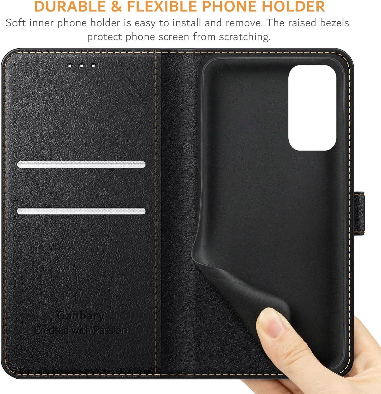 Samsung Galaxy M13 4G Handyhülle Leder Klapphülle mit Kartenschlitzen