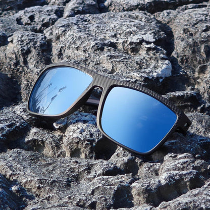 Polarisierte Sonnenbrille Herren TR90 Rahmen UV400 Schutz Quadrat C08