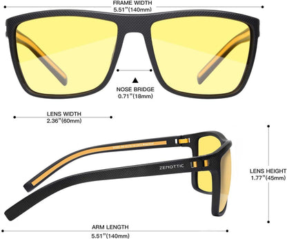 Polarisierte Sonnenbrille TR90 Rahmen UV400 Schutz - Quadrat
