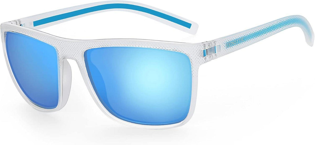 Polarisierte TR90 Rahmen Sonnenbrille UV400 Schutz Blau Verspiegelte