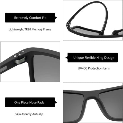 Polarisierte Herren Sonnenbrille TR90 Rahmen UV400 Schutz