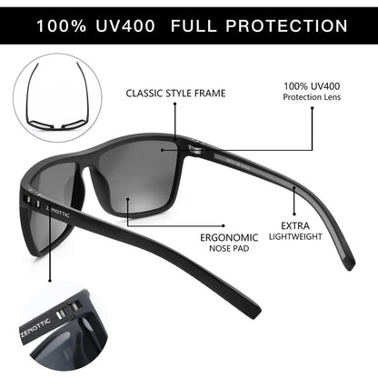 Polarisierte Herren Sonnenbrille TR90 Rahmen UV400 Schutz