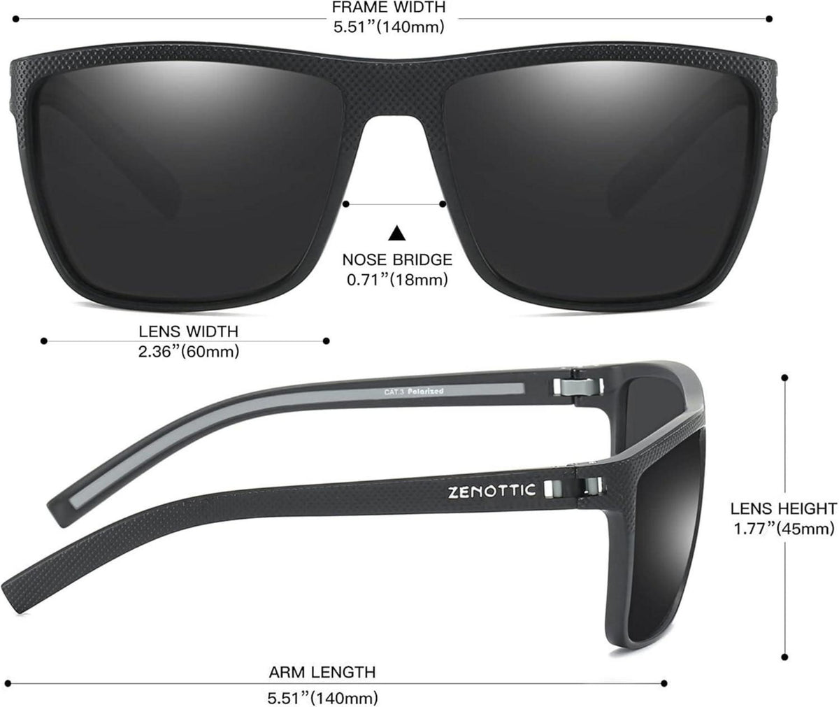 Polarisierte Herren Sonnenbrille TR90 Rahmen UV400 Schutz