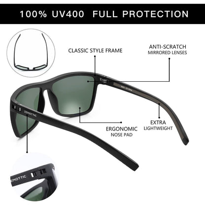 Polarisierte Sonnenbrille Herren Leichte TR90 Rahmen UV400