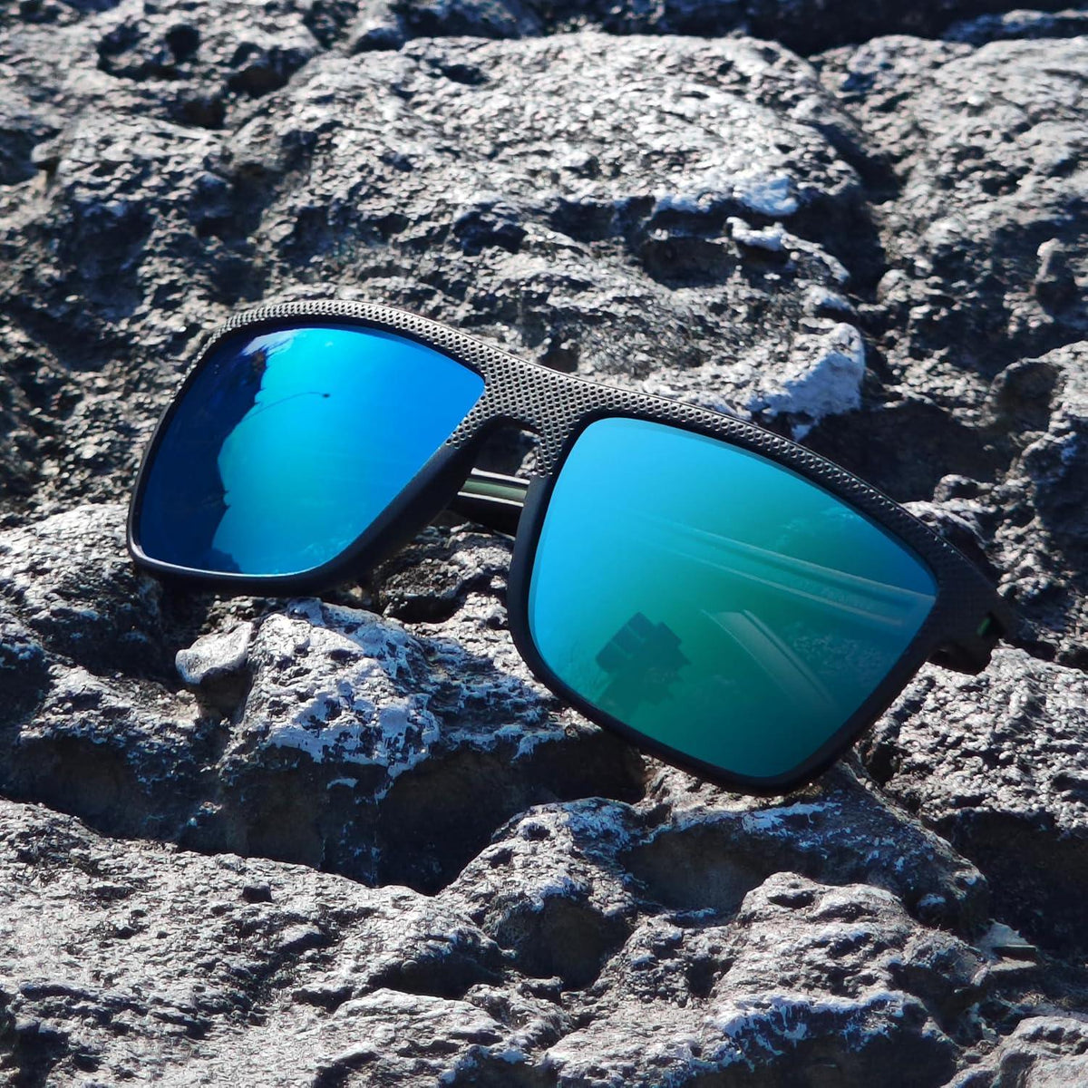 Polarisierte Sonnenbrille Herren TR90 Rahmen UV400 Schutz Quadrat
