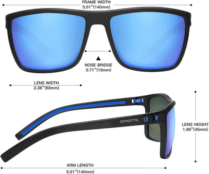 Polarisierte Sonnenbrille TR90 Rahmen UV400 Schutz Quadrat