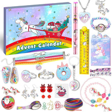 Adventskalender Einhorn Mädchen 2024 Schmuck Schreibwaren
