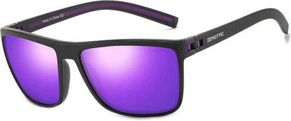 Polarisierte Sonnenbrille TR90 Rahmen UV400 Schutz Quadrat C07