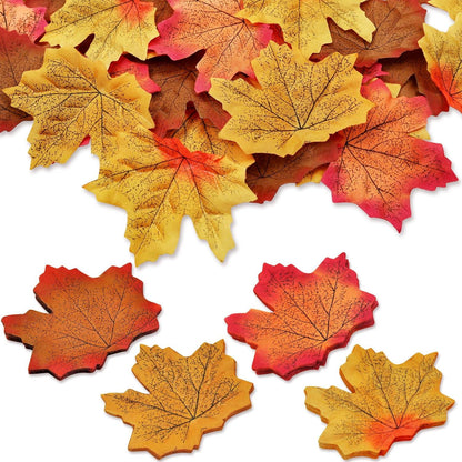 Künstliche Ahornblätter Herbstlaub 200 Stück 4 Farben