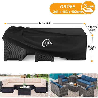 Gartenmöbel Abdeckung Wasserdicht Rechteckig 241x183x102cm