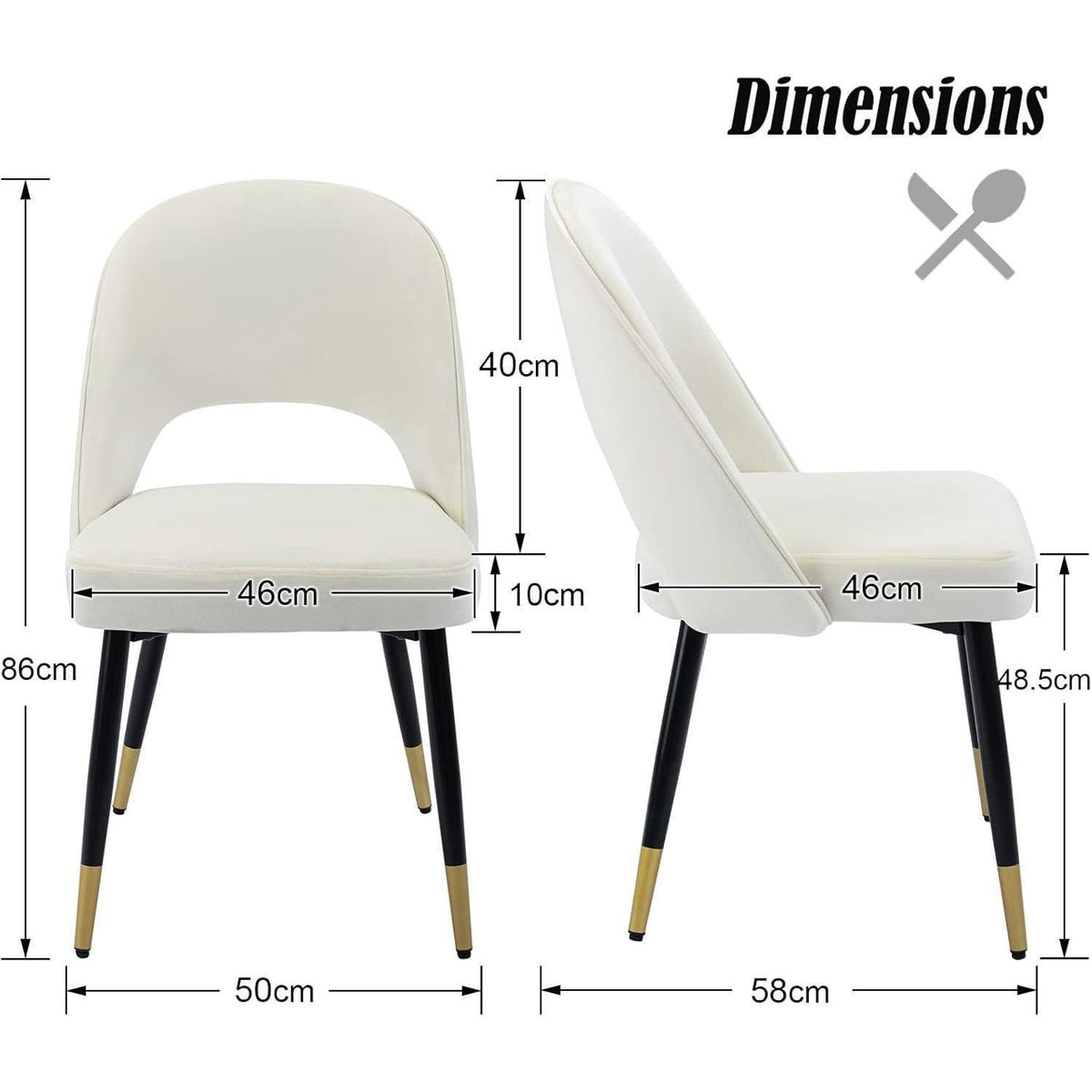 Samt Esszimmerstühle 4er Set – Modern & Komfortabel