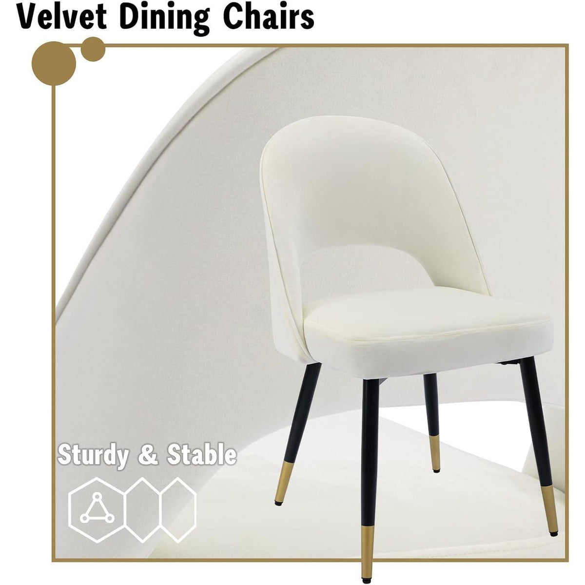 Samt Esszimmerstühle 4er Set – Modern & Komfortabel
