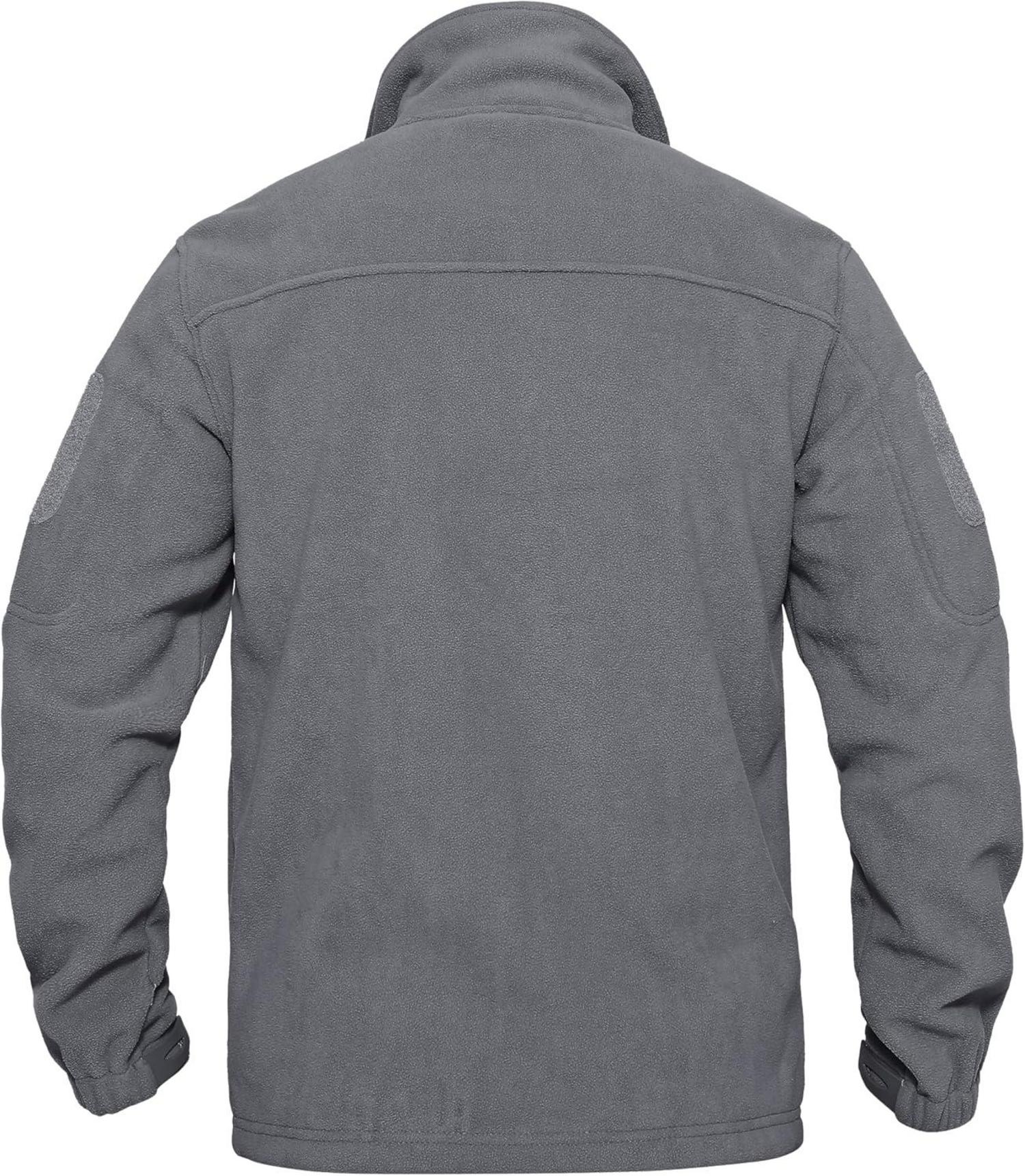 Herren Outdoor Fleecejacke Winddicht 7 Taschen Stehkragen
